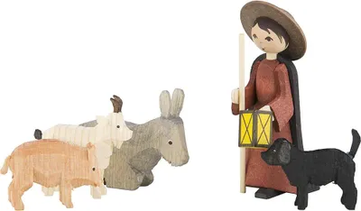 Immagine prodotto di Pastore con animali 5 pezzi colorati (7 cm) di ULMIK