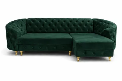 Zdjęcie produktu dla Narożnik z funkcją spania Molly L do salonu pikowany welurowy z pojemnikiem na pościel glamour 290 cm, productTiles.product.images.aiGenerated