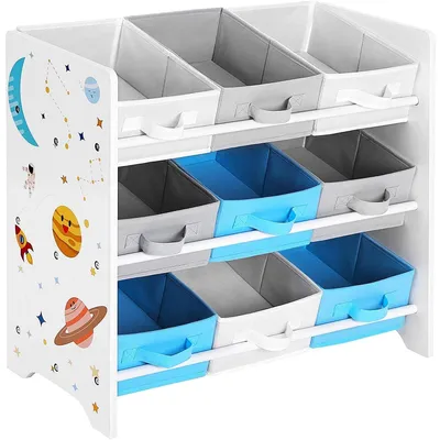 Immagine prodotto di Contenitore per giocattoli – Armadio per giocattoli – Mobile contenitore per la cameretta dei bambini – bianco – 62,5 x 29,5 x 60 cm