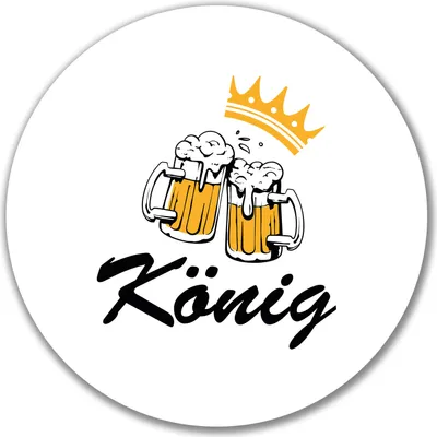 Produktbild von Huuraa Aufkleber König Schützenfest 10cm rund Sticker Geschenkidee