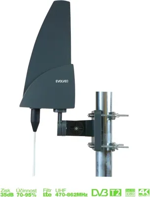 Obrázok produktu pre EVOLVEO Shark 35dB, aktívna vonkajšia anténa DVB-T/T2