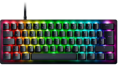 Produktbild von Razer Huntsman V3 Pro Mini, Kabelgebunden, USB, Optischer Schlüsselschalter, QWERTZ, RGB-LED, Schwarz