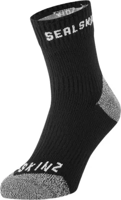 Produktbild von Sealskinz Waterproof All Weather Ankle Length Sock with Hydrostop Black/Grey M Fahrradsocken