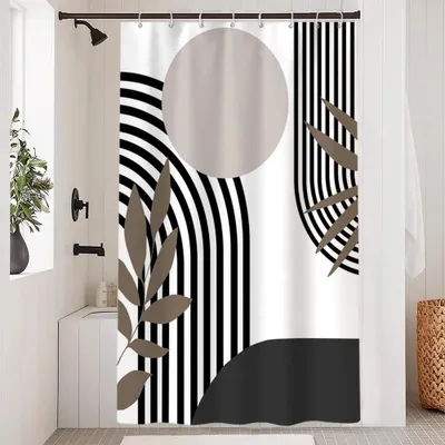 Obrázek produktu pro Omgoods - Závěs do sprchy v bohémském stylu, rozměry 120 x 180 cm, s 8 háčky