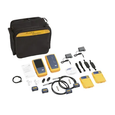 Produktbild von Fluke DSX2-8000, UTP/STP-Kabeltester, RJ-45, LCD, 14,5 cm (5.7"), Grau, Gelb, Cat5e, Cat6, Cat6A, Cat8