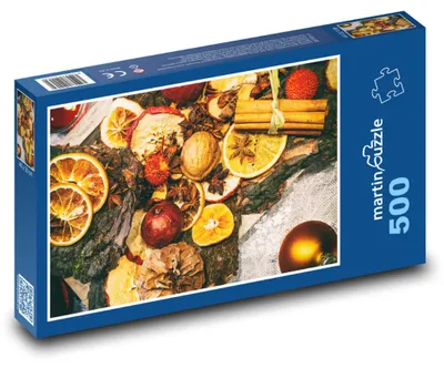 Obrázok produktu pre Puzzle 500 Vianočné ovocie a dekorácie - martinpuzzle