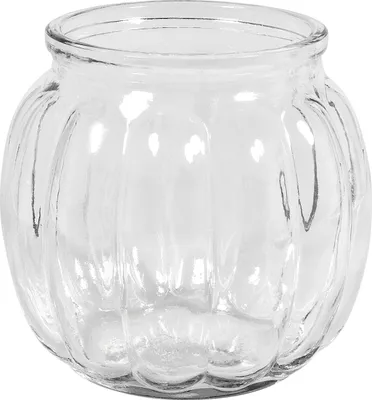 Produktbild von Glasvase mit Rillen, Ø 12 cm, Höhe 11 cm