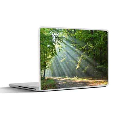 Produktbild von MuchoWow® Laptop Aufkleber Sticker Cover Frühling - Wald - Baum 31x22.5 cm - Laptop-Deko
