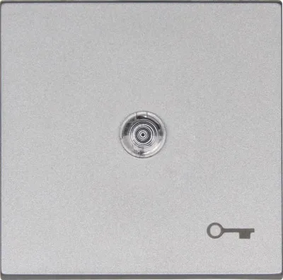 Produktbild von Kopp 490463002 Flächenwippe mit Linse + Symbol Schlüssel Athenis 55 stahlfarben