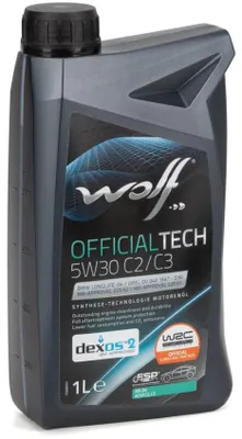Produktbild von WOLF Officialtech C2/C3 für 5W-30 1 Liter Motoröl Motorenöl Vollsynthetisch Longlife-04 9.55535-S1 9.55535-S3 WSS-M2C917-A DEXOS 2 Iveco 18-1811 SC1