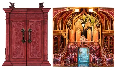 Image de Kit de construction de maison miniature pour la décoration d'une bibliothèque