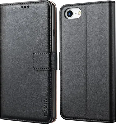 Obrázok produktu pre iPhone SE 2022 Flipové puzdro Magnetic BlackPolyuretánLeather Stand Function