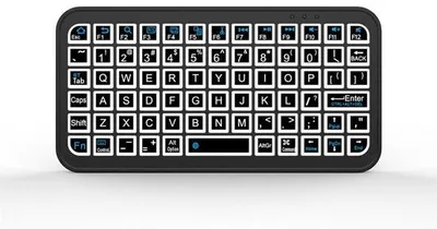Image de Clavier sans fil compact compatible Bluetooth avec les smartphones et les tablettes, avec rétroéclairage couleur