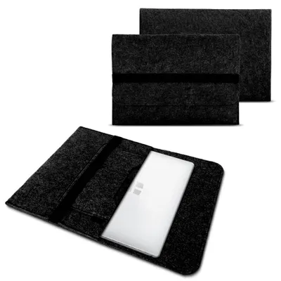 Produktbild von Sleeve Hülle für 13 - 13.3 - 14 Zoll Tasche Filz Schutzhülle Notebook Case CoverFarben:Dunkel Grau