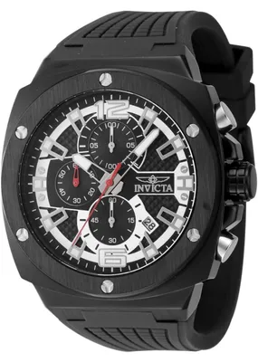 Obrázok produktu pre Invicta Racing 48164 Pánske Hodinky - Quartz Hnací Mechanizmus - Nerezová Oceľ s Čiernym Ciferníkom - 47 mm