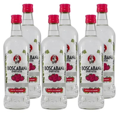 Produktbild von Boscabana White Razzberry Spirituose (6 x 0,7L)