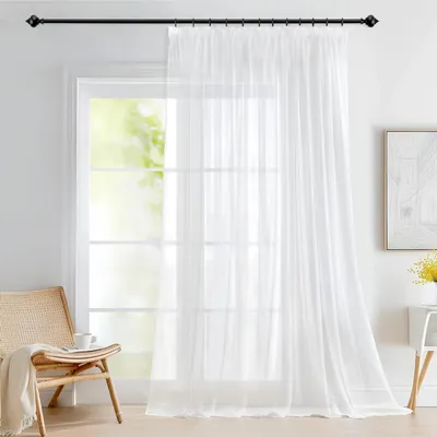 Immagine prodotto di Tenda trasparente in voile con coulisse, 260x300 cm, bianca, 1 pezzo