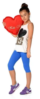 Produktbild von Kinder 3/4 Leggings in 22 Farben Baumwolle; Blau 128