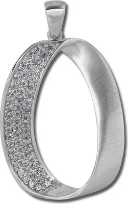 Image de SilberDream Pendentif pour femme Bijoux en argent Ovale Zirconia mat D2SDH401W