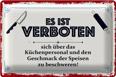 Produktbild von Blechschild Spruch 30x20cm Es ist verboten sich über das