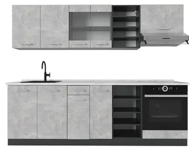 Obrázek produktu pro Kuchyňský kout Vicco R-Line Beton/antracit 240 cm , PD Mramor, Model 53593