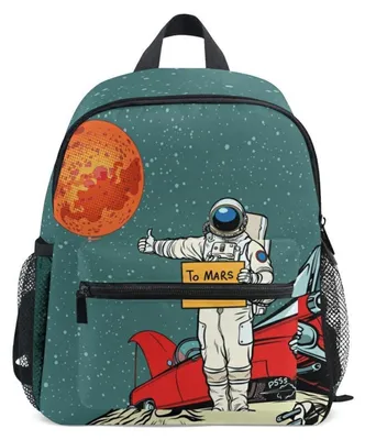Zdjęcie produktu dla Plecik szkolny dla dzieci z pasem na klatce, z kolorowym motywem jednorożca, dla chłopców i dziewczynek, model Galaxis 003