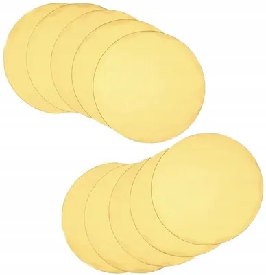 Produktbild von Elhandel Tortenunterlage 14 cm rund goldfarben 10 Stück