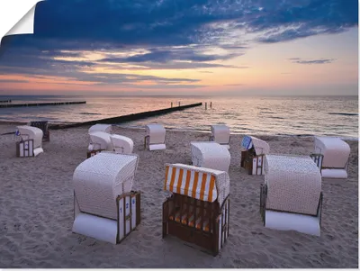Produktbild von ARTland Poster Strandkörbe an der Ostsee Größe: 60x45 cm