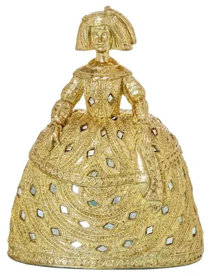 Produktbild von Figur aus Harz und Spiegeln in Gold, 17,5 x 13 x 22 cm