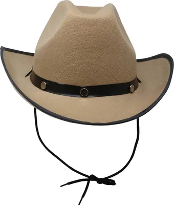 Produktbild von Cowboyhut Western Stil Braun Kostüm Karneval Accessoire Abenteuer Kopfbedeckung Sheriff Hut Party Klassiker Retro Look, Farbe: Braun