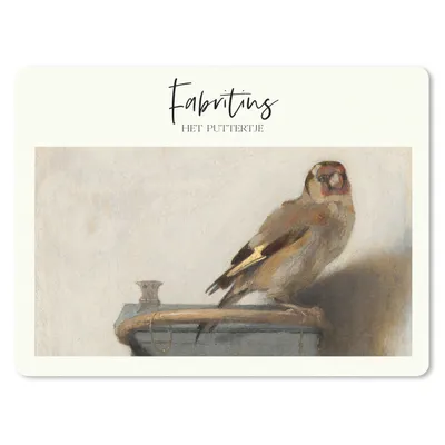 Produktbild von MuchoWow® Mauspad Mousepad Gemälde - Der Stieglitz - Carel Fabritius 23x19 cm - Mousepads - Maus Mat - Pad - Mausunterlage - Schreibtischunterlage - Mauspad