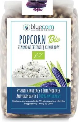 POPCORN (ZIARNO KUKURYDZY NIEBIESKIEJ) BEZGLUTENOWE BIO 350 g - BLUECORN