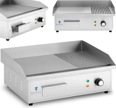 Produktbild von Elektrogrill, glatte, gerillte Grillplatte, 548 x 350 mm, 3000 W