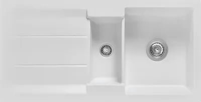 Produktbild von Flächenbündige Spüle GENEA 100 F in SATIN mit Handbetätigung / Einbauspüle / Flächenbündig