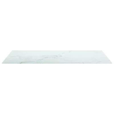 Obrázek produktu pro vidaXL Stolová deska bílá 100x62 cm z 8 mm tvrzeného skla ve vzhledu mramoru