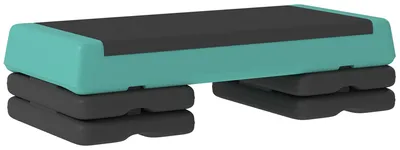 Immagine prodotto di SPORTNOW Stepper Fitness Regolabile a 10.5/15.5/20.5 cm con Superficie Antiscivolo e Capacitš€ 250 kg, Verde
