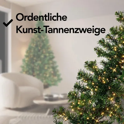 Produktbild von Nordlandia Girlande mit Beleuchtung – Weihnachtsdekoration – 500 cm – Weihnachtsgirlande – Weihnacht