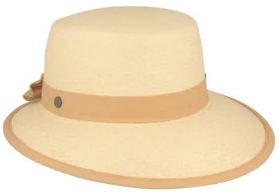 Panama Schute mit Einfass & Schleife UV 50+ von Hut-Breiter in beige