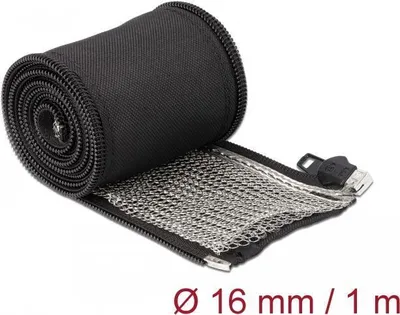 Immagine prodotto di Delock 20845 DELOCK EMV Abschirmgeflechtschlauch 1 m x 16 mm schwarz