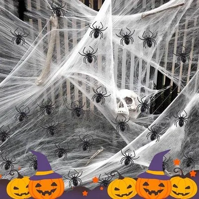 Zdjęcie produktu dla Czarna pajęczyna jako dekoracja na Halloween