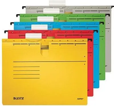 Zdjęcie produktu dla Bindownica zawieszkowa Leitz ALPHA 19840085 A4 zszywa szara 25 szt./opak.