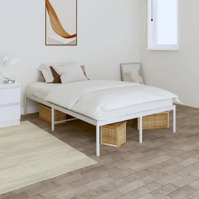 Produktbild von "Rabatt" Bettgestell Komfort - mit Lattenrost - Metall Weiß 120x200 cm - Klassische Betten CC15954