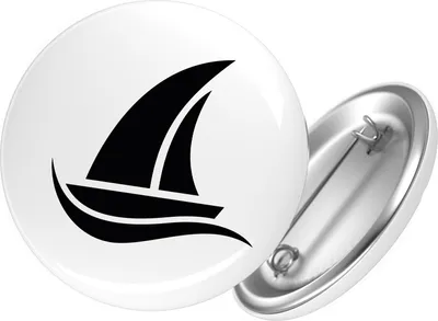 Produktbild von Huuraa Button Segeln Segelboot 25mm rund mit Sicherheitsnadel Ansteckbutton Geschenkidee