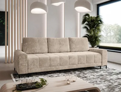 Produktbild von AX LIVING 3 sitziges Sofa Carrari Schlaffunktion Sofa in Beige 238 cm