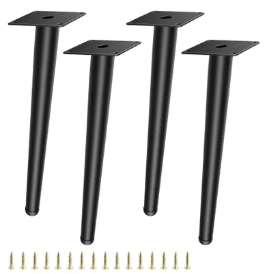 Image de Lot de 4 pieds de table en métal, 30 cm, pour meubles