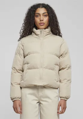 Obrázek produktu pro Dámská zimní bunda Urban Classics Ladies Short Peached Puffer Jacket wetsand - S