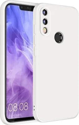 Produktbild von Huawei P Smart + Hülle, LaimTop Slim Liquid Silikon Gel Gummi Schutzhülle für Huawei P Smart + (2018) Weiß
