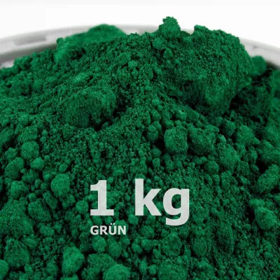 Produktbild von 1 kg Grünes Pigment Betonfarben deckend, lichtecht & wetterfest, Farbzusatz