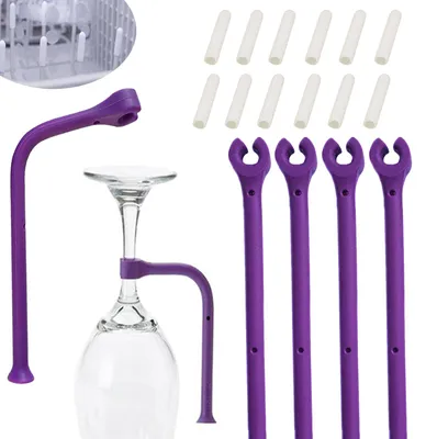 Weinglas-Halter für Geschirrspüler, 14-teilig, Silikon, verstellbar