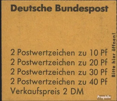 Produktbild von Briefmarken BRD (BR.Deutschland) 1972 Mi MH18a (kompl.Ausg.) postfrisch Unfallverhütung